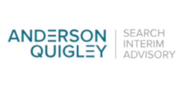 Anderson Quigley logo with teal text and the words “Search Interim Advisory” in grey to the right.