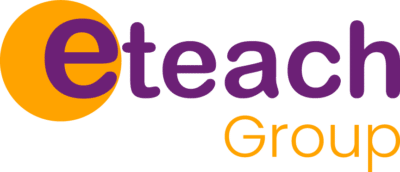 Eteach Group logo with a purple “eteach” wordmark, an orange circular background behind the “e,” and “Group” in orange to the right.