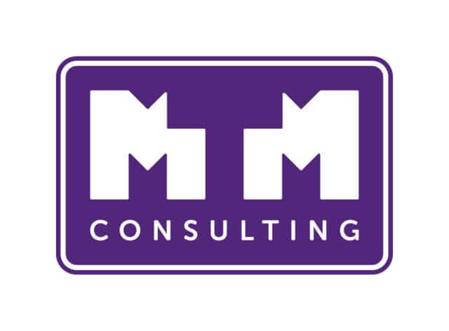 MTM Consulting logo with stylized “M M” lettering inside a purple rounded rectangle and “CONSULTING” below.